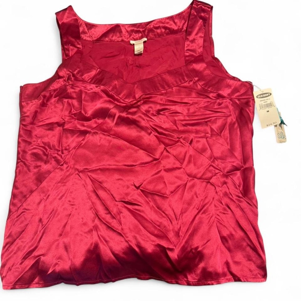 Old Navy Red Satin Blouse